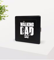 BK Gift Kişiye Özel The Walking Dad Tasarımlı Siyah Metal Sigara Tabakası-2