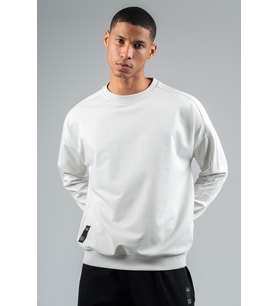 Maraton Oversize Erkek Bisiklet Yaka Gümüş Gri Sweatshirt