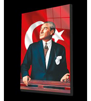 Atatürk Cam Tablo 4 mm Dayanıklı Temperli Cam