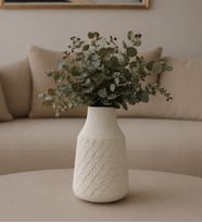 24 cm Dekoratif Vazo - Seramik Görünümlü Vazo - Modern Ev & Ofis Dekorasyon