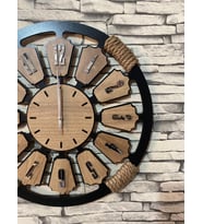 Dekoratif Ahşap Duvar Saati 40 cm