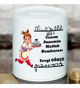 Anneler Günü Hediyesi - İsimli Mutfak Kumbarası
