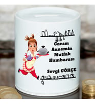 Anneler Günü Hediyesi - İsimli Mutfak Kumbarası