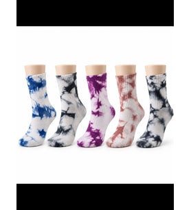 Wak Unisex Batik Desenli Çorap 5'li Set Pamuklu Renkli Uzun Soket Dikişsiz Nefes Alan Günlük Spor Çorabı