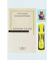 Venedik Taciri -Hasan Ali Yücel Klasikleri -William Shakespeare - Sarı Fosforlu Kalem -Defterli Seti (Krem)