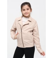 Benittokids Kız Çocuk Deri Ceket 51262 (Pudra)