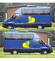 Palmiye Ağacı Karavan Oto Sticker Çıkartma Yapıştırma 1 Çift 50 X 41 Cm