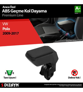 S-Dizayn VW Polo Kol Dayama Kolçak Geçmeli ABS Siyah 2009-2017 (Karışık)