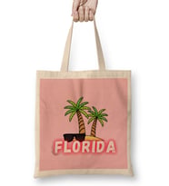 Florida Vintage Retro Rainbow Bez Çanta Uzun Saplı