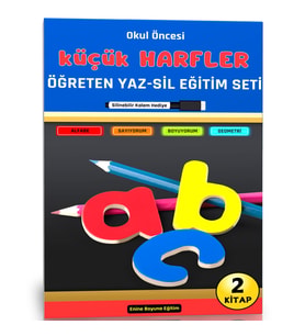 Okul Öncesi Küçük Harfleri Öğreten YAZ-SİL Eğitim Seti (2 Kitap)