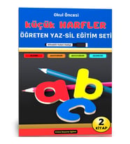 Okul Öncesi Küçük Harfleri Öğreten YAZ-SİL Eğitim Seti (2 Kitap)
