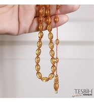 Beyzi Kesim Osmanlı Sistemli Abdullah Öner Atölyesi Sıkma Kehribar Tesbih tsb0221