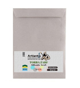 Torba Zarf 32x42 Cm Kraft 90 Gr Silikonlu 100'lü 1 Paket Artlantis 320*420 Mm Torba Zarf Kraft 100 lü 1 Paket (Renksiz)