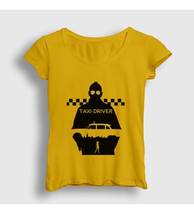 Presmono Kadın Sarı Cab Film Taxi Driver T-Shirt 251199tt