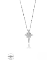 SWAROVSKİ TAŞLI  ZİRCONİA YILDIZ 925 AYAR GÜMÜŞ KOLYE
