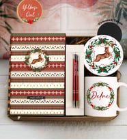 Kişiye Özel Desenli Defter & Kişiye Özel Tükenmez Kalem & Kişiye Özel Baskılı Kupa  Hediye Seti (Kırmızı)