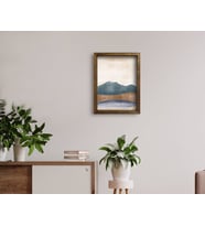 BK Home Doğal Masif Ahşap Çerçeveli Tablo 45x65cm-75
