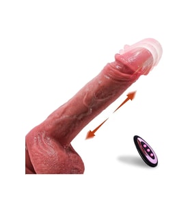 Ileri Geri Hareketli Ve Rotasyonlu Gerçekçi Damarlı Yapay Penis Vibrator