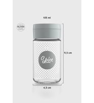 Renga Dorian Salt Desenli 105 ml Bej Kapaklı Cam Tuzluk 122007 (Gri)