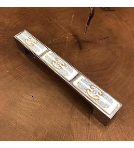 Anemon Porselen Kulp 160mm Krom (Gümüş)