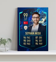 BK Gift Kişiye Özel Kanvas Tablo Futbolcu Kartı-8