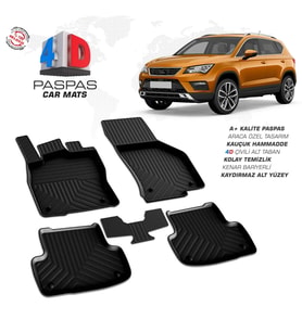 Seat Ateca 4D Araca Özel Havuzlu Kauçuk Paspas 2016 ve Üzeri