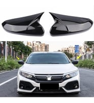 Honda Civic Uyumlu Fc5 Hatchback Sedan Uyumlu Yarasa Ayna Kapağı (Parlak Siyah)