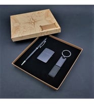 Kişiye Özel Kalem Çakmak Anahtarlık 3'lü Set & Kutulu