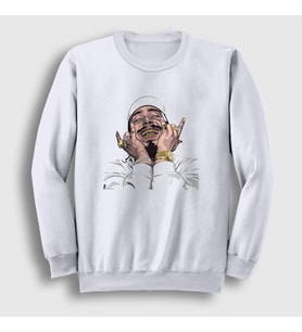 Presmono Unisex Beyaz Laugh Post Malone Sweatshirt 304327tt (Beyaz)