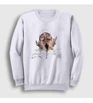 Presmono Unisex Beyaz Laugh Post Malone Sweatshirt 304327tt (Beyaz)