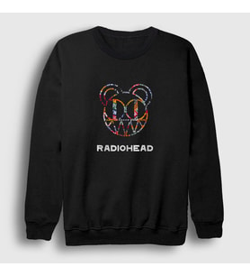Presmono Unisex Siyah Logo V2 Radiohead Sweatshirt 104067tt