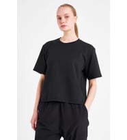 Kadın Kısa Kollu T-Shirt 25N-2145 (Siyah)