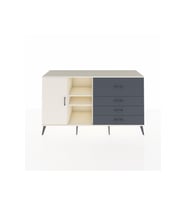 Hyperion Konsol 4 Raflı 4 Çekmeceli Tek Kapaklı  176x44x99 Aytaşı-Aytaşı/Antrasit