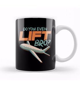 Do You Even Lift Bro Funny Airplane Pilot Pun Kupa Bardak Porselen