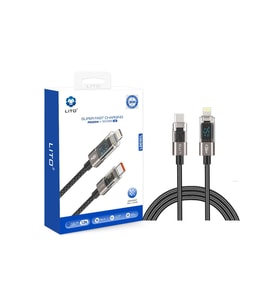 LITO 100W LED göstergeli Type C-Lightning Hızlı Şarj-LD09 (Siyah)