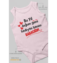 Babaya Özel Sıfır Kollu Bebek Zıbını %100 Pamuk