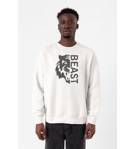 Mr Beast Half Face Beyaz Erkek 2ip Sweatshirt