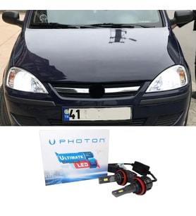 Opel Corsa C Led Xenon Uzun Far Ampulü H7 Ultimate 9500 Lumens Yeni Seri Beyaz 2000-2006