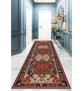 Dijital Baskı Yıkanabilir Kaymaz Taban Modern Salon Halısı ve Yolluk, Kiremit 40 x 40, 955495240407
