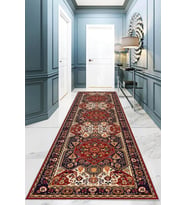 Dijital Baskı Yıkanabilir Kaymaz Taban Modern Salon Halısı ve Yolluk, Kiremit 40 x 40, 955495240407