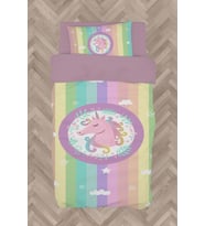 MEKTA HOME BEBEK VE ÇOCUK ODASI Renkli Unicorn Desenli Nevresim Takımı