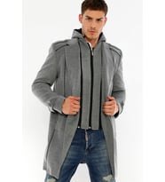 PLT8334 DEWBERRY ERKEK PALTO-GRİ