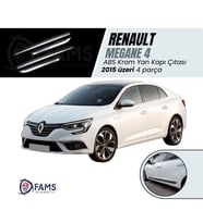 Renault Megane 4 Krom+ABS Yan Kapı Çıtası 2015 Üzeri 4 Parça P. Çelik (Sedan)