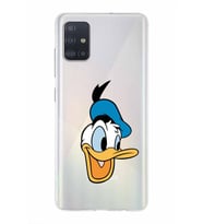 Samsung Galaxy A51  Kapak Donald Duck Tasarımlı Şeffaf Silikon Kılıf
