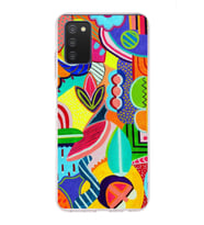 PrintiFy Samsung Galaxy A03S ile Uyumlu 1mm Slim Fit Retro Renkler 6 Baskılı Şeffaf  Kılıf