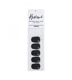 D'Addario RMPO1B Reserve Siyah Bek Koruyucu Dişlik (5'li Paket) 0.80mm Kalınlık, Diş Titreşimini Emer, Beki Korur ve Konfor Sağlar