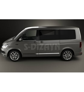 VW T6 Transporter Krom Cam Çıtası 2 Prç. 2015-2019