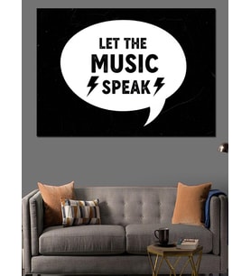 Let The Music Speak Dekoratif Kanvas - Mdf Ahşap Tablo