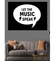 Let The Music Speak Dekoratif Kanvas - Mdf Ahşap Tablo