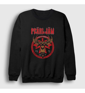 Presmono Unisex Siyah Moose Pearl Jam Sweatshirt 74209tt
